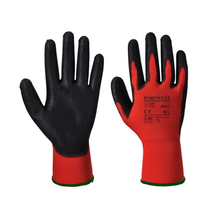 Rukavice Red - PU Red/Black Portwest A641